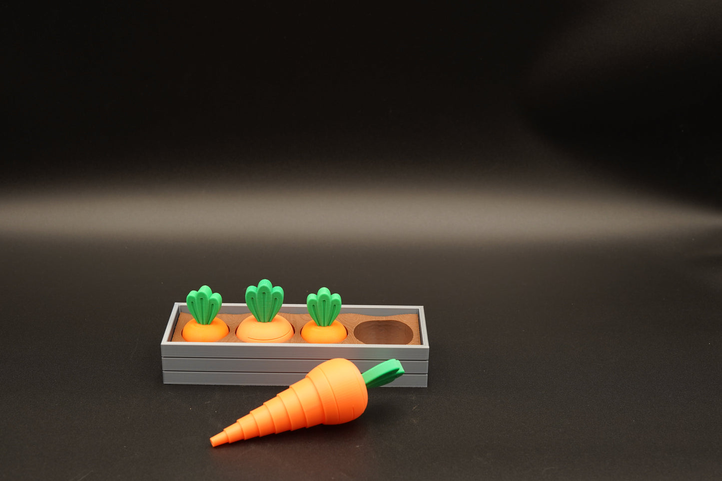 3D Printed Carrot Sensory Toy