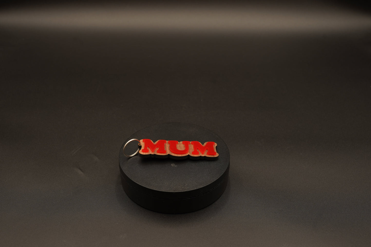 Laser cut Wooden Mum keyring.