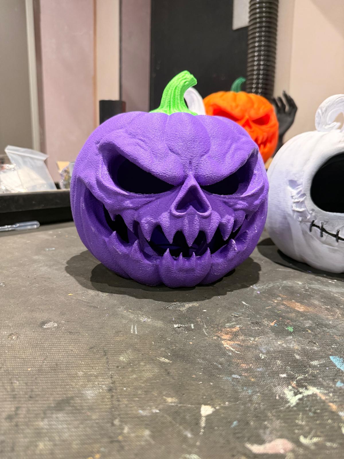 Skellington Pumpkin Head