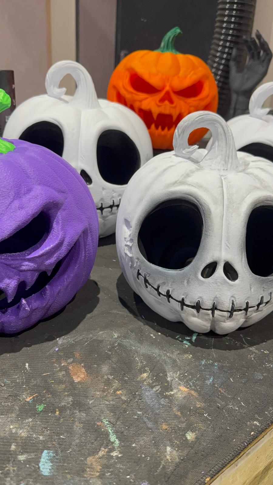 Skellington Pumpkin Head