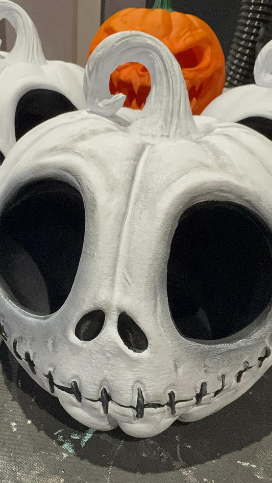 Skellington Pumpkin Head